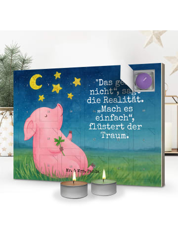 Mr. & Mrs. Panda adventskalender kerzen Schwein Glück Design mit... in Weiß