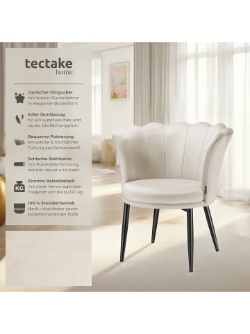 tectake Sessel dick gepolstert, mit Samtbezug oder Kunstfell, 67 x 64 x 76 cm