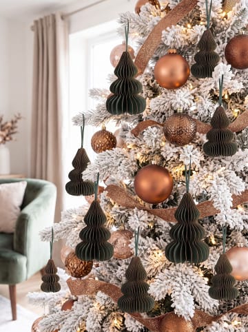 Beliani Weihnachtsbaumkugeln ORKLA in Grün