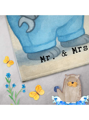 Mr. & Mrs. Panda Handtuch Kfz-Mechatroniker Leidenschaft Design ... in Weiß