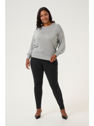 KAFFE curve Strickpullover KCankia in Grey Melange