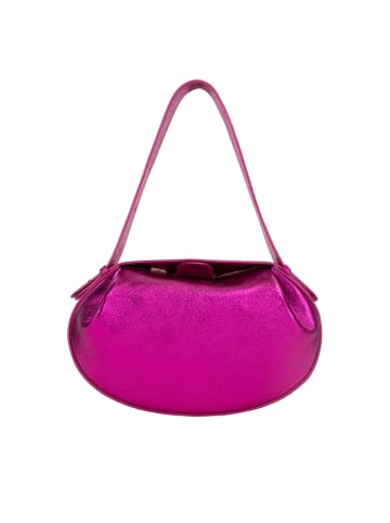faina Handtasche in Laminat Fuchsia