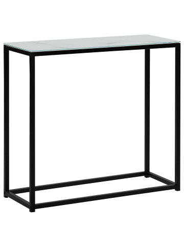 Beliani Konsolentisch DELANO in Weiß/Schwarz - (W) 80 x (H) 76 x (L) 30 cm
