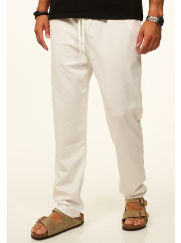 CARISMA Stoffhose - als Sommerhose mit Gummibund & Kordel im Chinohose Stil in Weiß