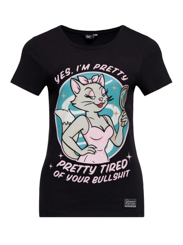 Queen Kerosin Queen Kerosin T-Shirt Pretty Tired in schwarz