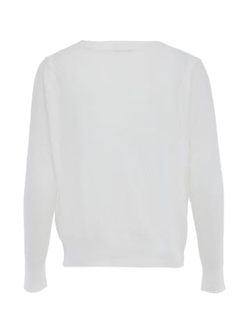 ALARY Damen Strickjacke in Wollweiss