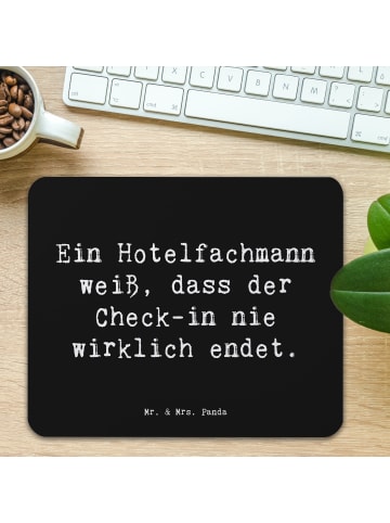 Mr. & Mrs. Panda Mousepad Spruch Hotelfachmann Lebensweisheit mi... in Schwarz