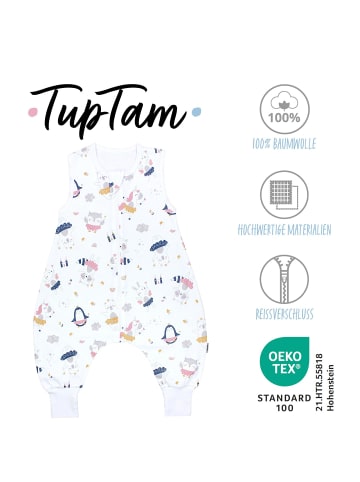 TupTam Babyschlafsack mit Beinen Unwattiert in weiß Modell 8