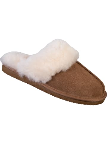 BIOSOFT Hausschuhe Lammfell in Braun