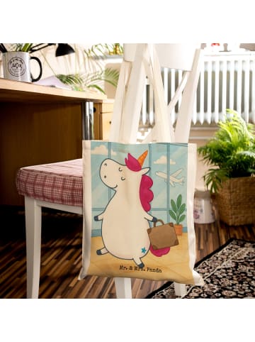 Mr. & Mrs. Panda Canvas Bag Einhorn Koffer Design ohne Spruch in Weiß