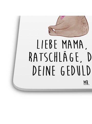 Mr. & Mrs. Panda Untersetzer Set Bär Kind mit Spruch in Weiß