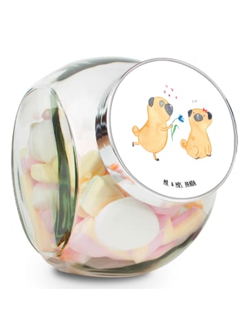 Mr. & Mrs. Panda Teedose Mops Verliebt ohne Spruch in Weiß
