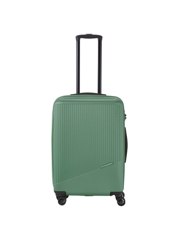 travelite Bali - 4-Rollen-Trolley M 67 cm (weiß/cognac) in grün