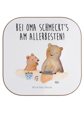 Mr. & Mrs. Panda Untersetzer Gläser Oma Backen mit Spruch in Weiß