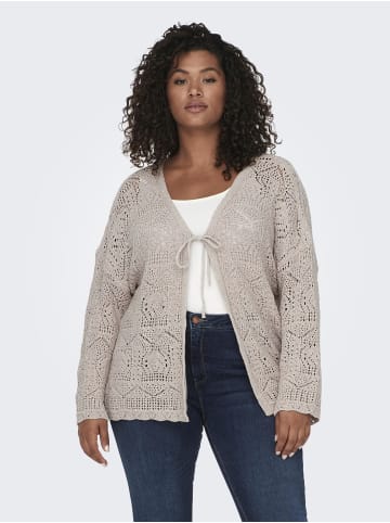 ONLY Carmakoma Strickjacke in Sandshell