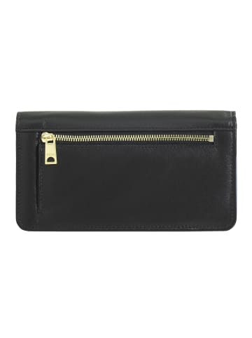 DuDu Canarie Geldbörse RFID Schutz Leder 17.5 cm black-lavander