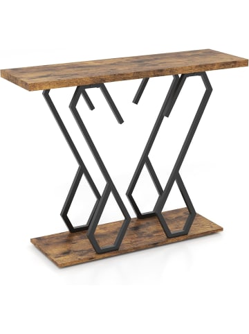 COSTWAY Konsolentisch in Braun