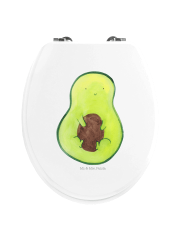 Mr. & Mrs. Panda Klo-Deckel Avocado Kern ohne Spruch in Weiß