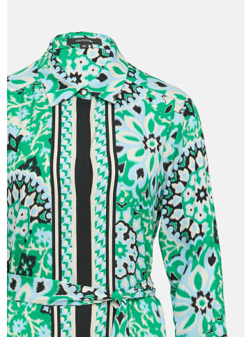 comma Kleid lang in Grün-mehrfarbig