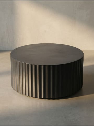 KADIMA DESIGN Couchtisch Beistelltisch | Metall, 67x67x31cm, Wellen-Muster