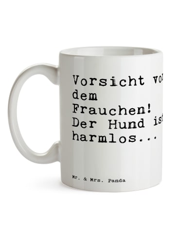 Mr. & Mrs. Panda Mug Vorsicht vor dem Frauchen!... mit Spruch in Weiß
