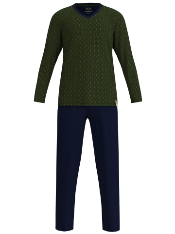 CECEBA Pyjama Larisa in grün-dunkel-Allover
