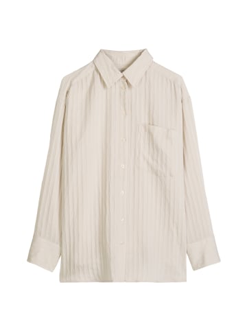 Marc O'Polo Boyfriend-Bluse loose in Grey Silk