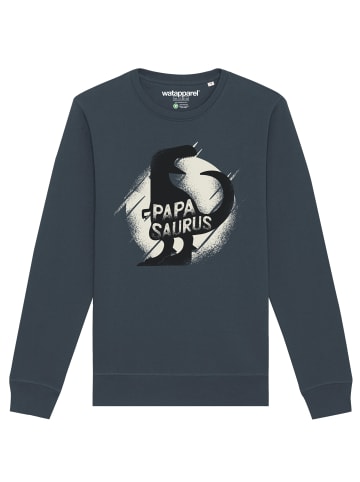 wat? Apparel Sweatshirt Papasaurus in India Ink Grey