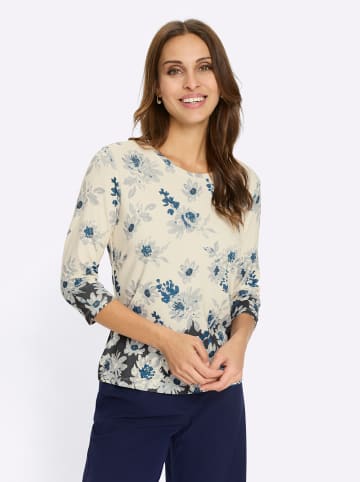 WITT WEIDEN Druck-Shirt in champagner-marine-bedruckt