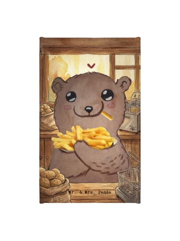 Mr. & Mrs. Panda Gästehandtuch Bär Pommes verliebt Design ohne S... in Weiß
