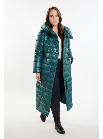 Albee Women Plus Size Steppmantel in Grün