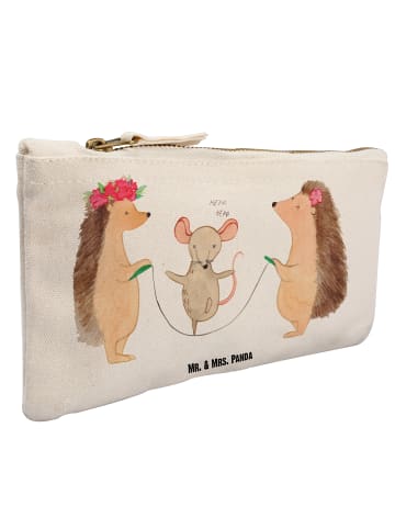 Mr. & Mrs. Panda Kosmetiktasche Igel Seilhüpfen ohne Spruch in Weiß