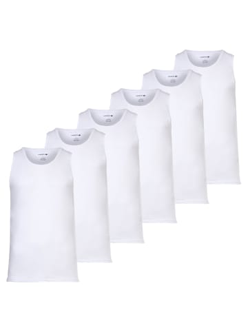 Lacoste Unterhemd 6er Pack in Weiß