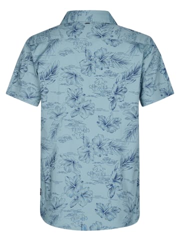 Petrol Industries Hemd mit Allover-Muster Oceanpark in Blau