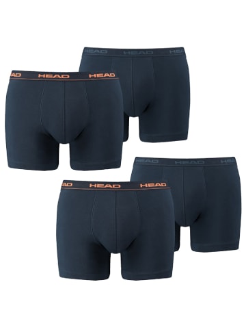 HEAD Boxershorts 4 er Pack Boxer in 493 - Peacoat/Orange