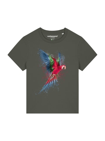 wat? Apparel T-Shirt Papagei in Khaki