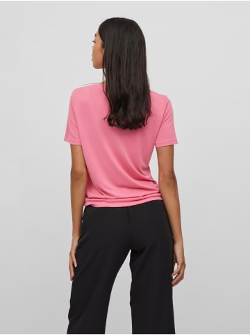 Vila Basic T-Shirt Kurzarm Rundhals Top Oberteil VIMODALA in Pink