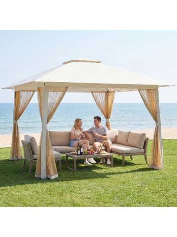 COSTWAY Pop Up Pavillon 4x4 m in Beige