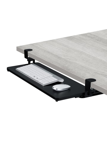 relaxdays Tastaturablage in Schwarz - (B)65 x (T)24 cm
