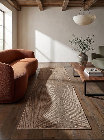 KADIMA DESIGN Flachwebteppich Floral flachgewebt pflegeleicht Wohnzimmer Flur in Natur