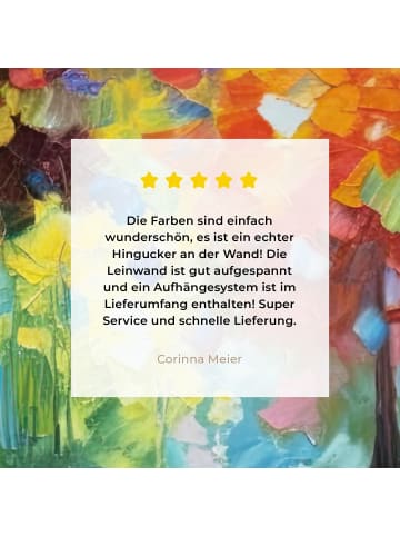 MuchoWow Leinwand bilder Bunter Wald (BxH)