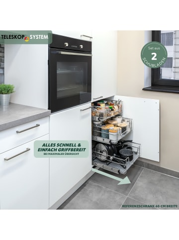 bremermann Teleskopschubladen ca. 40,5-42 x 14 x 44 cm (B/H/T)