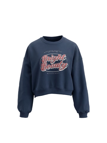 Swirly Women Sweatshirt in Navy