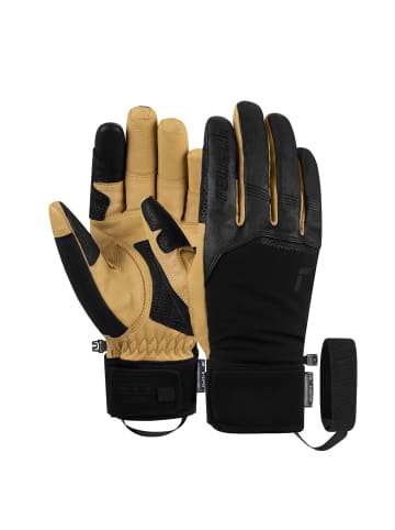 Reusch Fingerhandschuhe Fingerhandschuhe Lleon R-TEX® XT Touchscreen kompatibel warm, wasserdicht und atmungsaktiv in 7490 black / camel