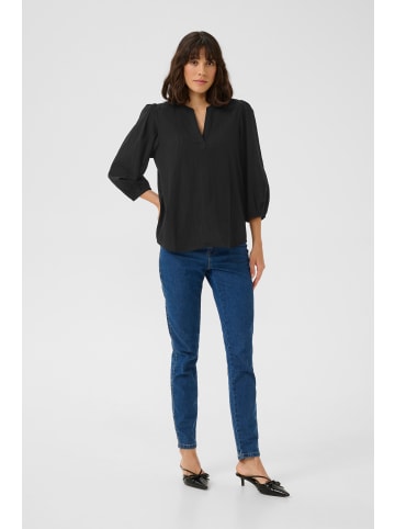 Kaffe Langarm-Bluse KAjollia Regular fit in Black Deep