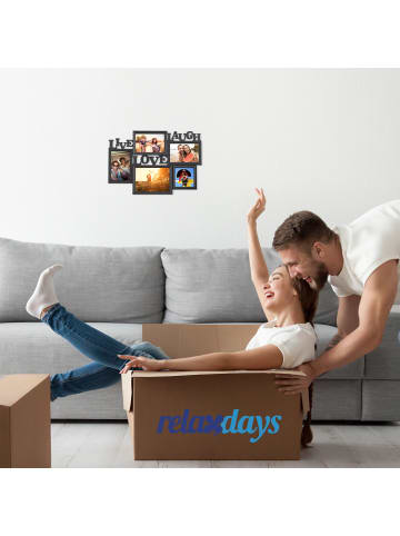 relaxdays 2 x Bilderrahmen in Schwarz - (B)45,5 x (H)31 cm