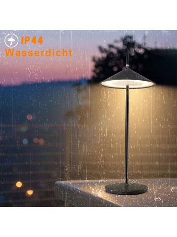 ZMH Tischleuchte LED in schwarz Touch Dimmbar kabellos IP44 Wiederaufladbar 1800mAh