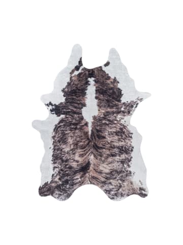 KADIMA DESIGN Teppich Flachgewebe Waschbar Fell-Optik GASTEIN Strapazierfähig