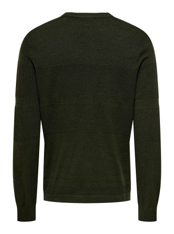 ONLY & SONS Strickpullover in Olive Night