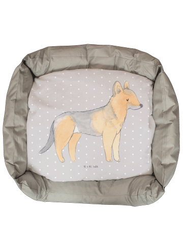 Mr. & Mrs. Panda Hundekissen Schäferhund Lebensretter ohne Spruch in Grau Pastell